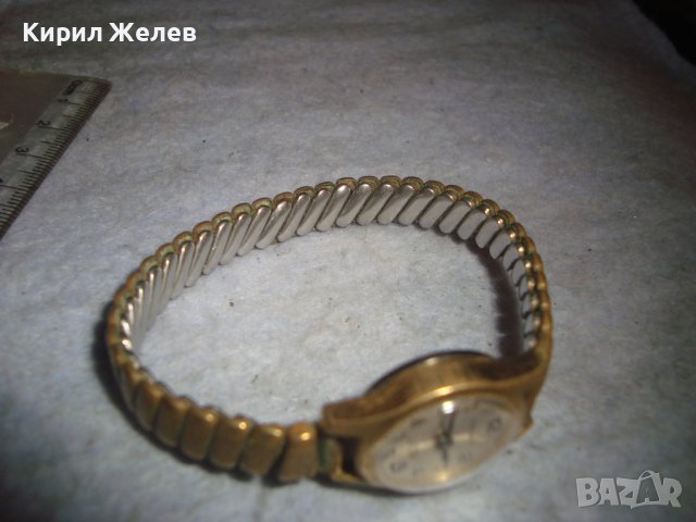 TRUMP WATCH 17 JEWELS СТАР ВИНТИДЖ ПОЗЛАТЕН ЛУКС МОДЕЛ с ПОЗЛАТЕНА ВЕРИЖКА ДАМСКИ МЕХ ЧАСОВНИК 25230, снимка 10 - Антикварни и старинни предмети - 36686241