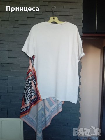 Тениска с шал!  ZARA , снимка 3 - Тениски - 39298293