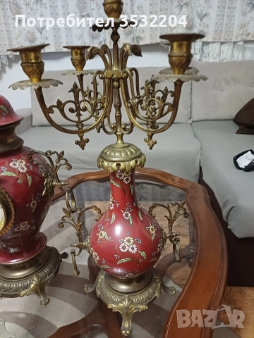 Френски каминен часовник, снимка 3 - Антикварни и старинни предмети - 53260668