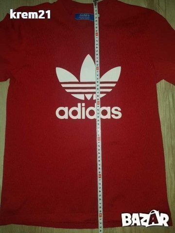 Adidas Trefoil мъжка  червена тениска номер s., снимка 9 - Тениски - 37316042
