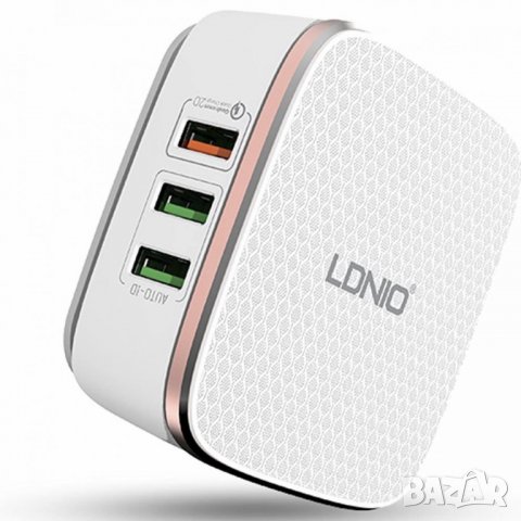 Мрежово зарядно устройство LDNIO A6704 6 USB Port, снимка 3 - Оригинални зарядни - 32209506
