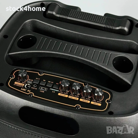 Преносима караоке тонколона с два микрофона Sing-e ZQS12148, 6000 mAh, Bluetooth, RGB LED, снимка 4 - Тонколони - 53039744