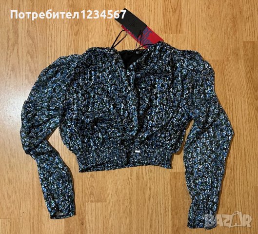 Дамска сатенена блуза, снимка 1