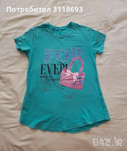 Момичешка тюркоазена тениска