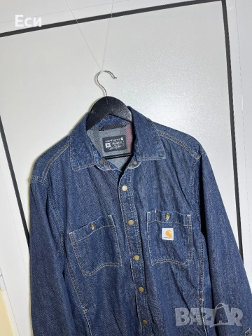 Дънкова риза Carhartt Workwear Blanket Overshirt (оригинал размер М M), снимка 4 - Ризи - 53344262