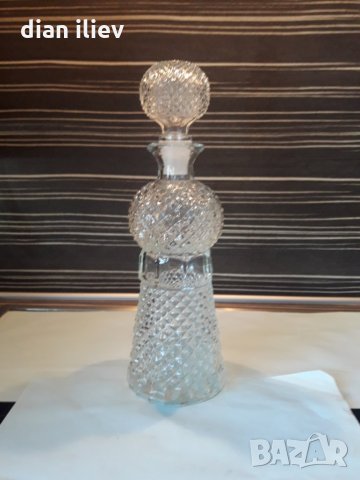Стара кристална гарафа, снимка 5 - Антикварни и старинни предмети - 27316216