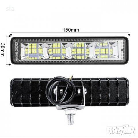Диоден халоген, 72W,, 6000К, 15см, 12-24V, LED 3030, снимка 2 - Аксесоари и консумативи - 37353663