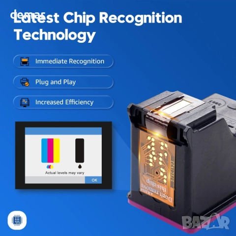 Мастилени касети ONLYU 304XL за HP Envy, DeskJet (1 черна, 1 трицветна), снимка 5 - Консумативи за принтери - 52302464