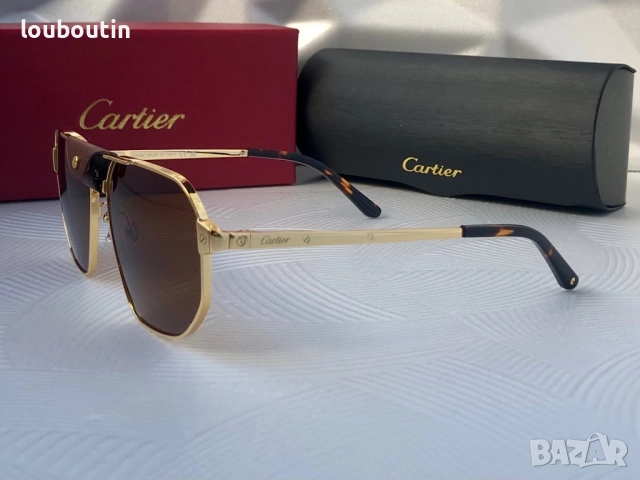 Cartier Мъжки слънчеви очила с кожа 3 цвята, снимка 14 - Слънчеви и диоптрични очила - 51749710