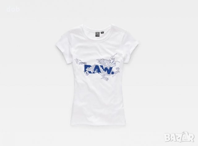 Нова бяла тениска G-STAR RAW ART#2 T-Shirt  оригинал, снимка 3 - Тениски - 29025751