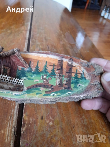 Стара дървена декорация,сувенир #21, снимка 4 - Други ценни предмети - 53286150