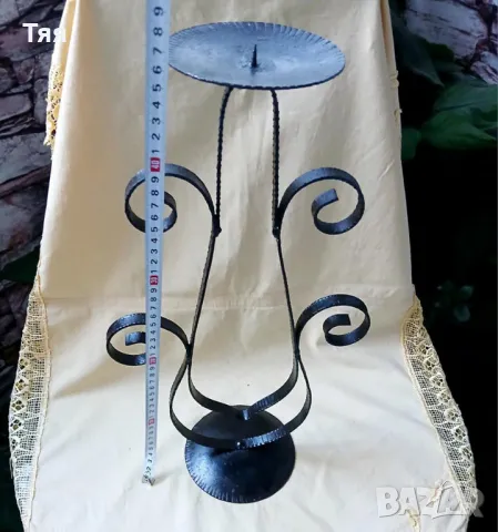 Свещници ковано желязо , снимка 2 - Други ценни предмети - 47070089