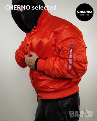 Мъжко бомбър яке ALPHA INDUSTRIES Coach Logo Bomber Jacket – размер L•XL – Ново с етикети