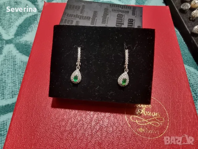 Нови,изящни сребърни обеци , снимка 3 - Обеци - 49041369