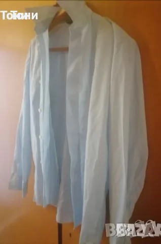 Нова Мъжка Риза с Яка и Дълъг Ръкав М , снимка 2 - Ризи - 48842270
