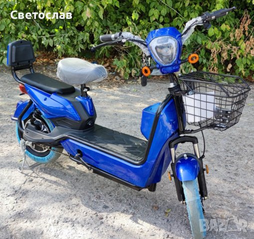 Електрически скутер EcoWay модел JY 450W мотор син цвят, снимка 4 - Мотоциклети и мототехника - 44027610