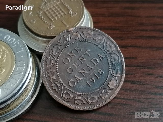 Монета - Канада - 1 цент | 1918г., снимка 1 - Нумизматика и бонистика - 34722009