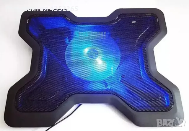 Охладител за лаптоп – Мощно охлаждане с безшумен вентилатор и RGB ефект, снимка 2 - Друга електроника - 49059706
