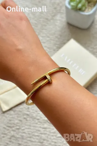 Луксозна дамска гривна Пирон с красиви и нежни камъни, снимка 3 - Гривни - 49257364