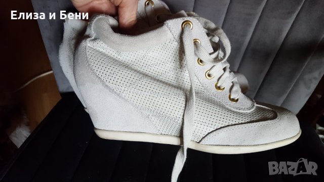 нови кецове на скрита платформа естествен велур, снимка 2 - Маратонки - 35467338