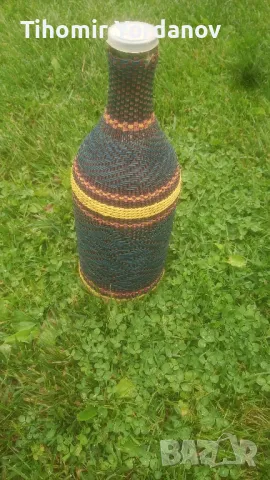 Плетена бутилка., снимка 5 - Антикварни и старинни предмети - 50235877