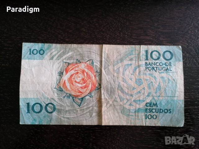 Банкнота - Португалия - 100 ескудос | 1988г., снимка 2 - Нумизматика и бонистика - 32243074