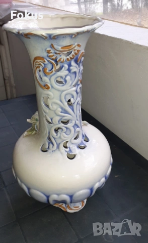 Страхотна голяма порцеланова ваза Capodimonte порцелан, снимка 4 - Антикварни и старинни предмети - 53449128