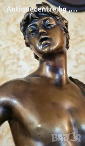 Антична ,Бронзова статуя, Франция   , снимка 2 - Статуетки - 50091340