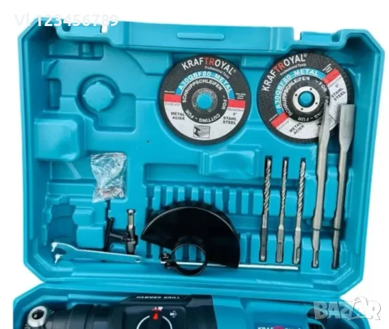 3в1 Перфоратор, Ъглошлайф 125мм и Бормашина 1400W, снимка 3 - Други инструменти - 50886336