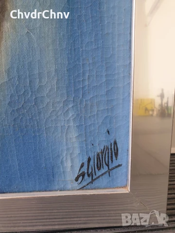 Giorgio 61х53см/2бр италиански стари картини масло върху платно/портрети-клоуни/дървена рамка, снимка 4 - Картини - 50977914