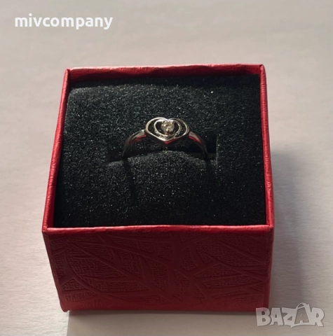 Златен годежен пръстен с диамант 2.14гр.14К+сертификат, снимка 3 - Пръстени - 52848804