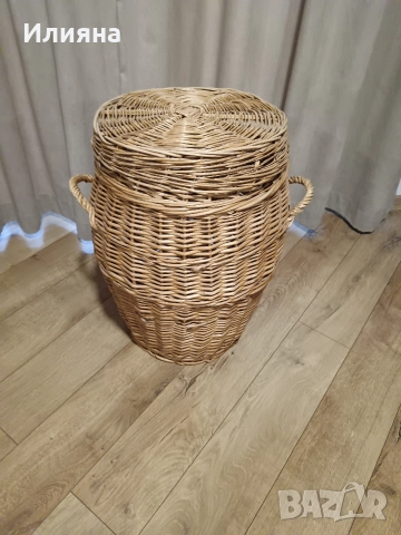 Кош от ратан с капак, снимка 2 - Декорация за дома - 52615398
