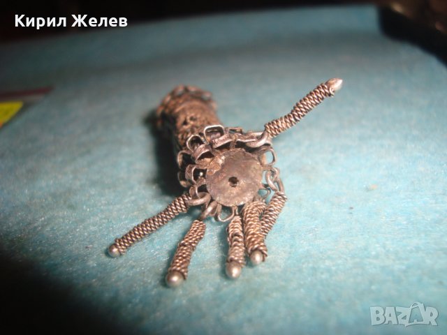 СТАРИННА СРЕБЪРНА ВИСУЛКА ФИЛИГРАННО ВИСОКОПРОБНО СРЕБРО НЕВЕРОЯТНА МАЙСТОРСКА РЪЧНА ИЗРАБОТКА 25213, снимка 8 - Антикварни и старинни предмети - 34854543