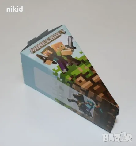 майнкрафт Minecraft Кутии кутийки за картонена торта кутия парче за подарък рожден