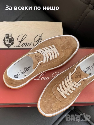 Loro Piana Мъжки Кафеви Обувки С Връзки Естествена Кожа Лоро Пиана Код E797, снимка 3 - Ежедневни обувки - 51476794