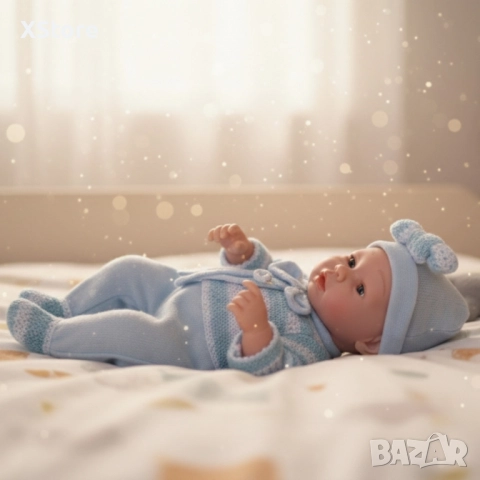 Реалистично бебе с аксесоари - 39см, снимка 5 - Кукли - 52307697