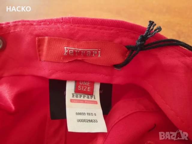 Бейзболна Шапка на отбора на ФОРМУЛА 1 SCUDERIA FERRARI SANTANDER RASING 100% Оригинална от АНГЛИЯ, снимка 8 - Шапки - 50785754