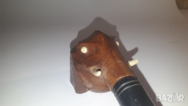 Дървена лула с формата на слон, снимка 3 - Антикварни и старинни предмети - 53358517