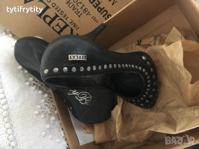 Replay обувки 36н. дънки, снимка 4 - Дамски обувки на ток - 26992475