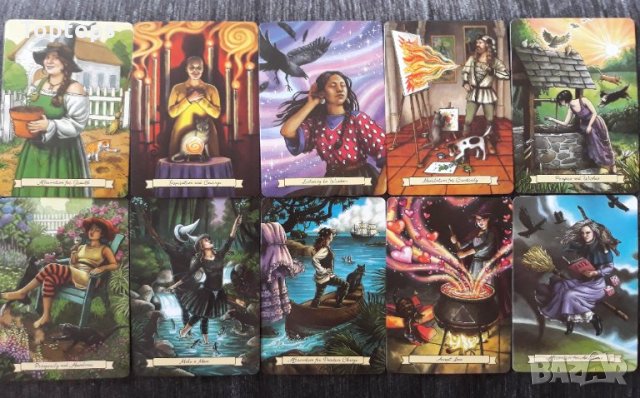 Очарователни таро и оракул карти: Everyday Witch Tarot & Oracle & Angels and Ancestors Oracle, снимка 10 - Карти за игра - 34296920