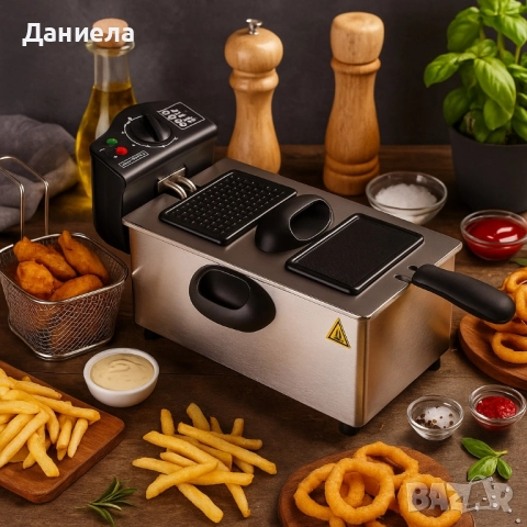 Електрически фритюрник Royalty Line RL-EFT2000, 3 литра, 2000W, снимка 6 - Фритюрници - 51882408