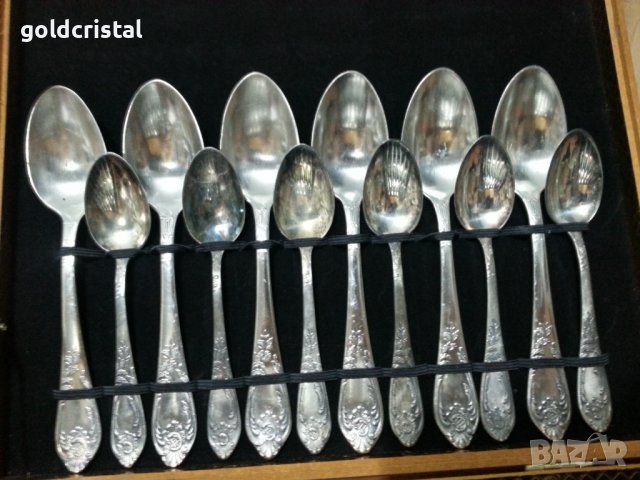 Руски посребрени прибори за хранене мнц , снимка 5 - Антикварни и старинни предмети - 39470868