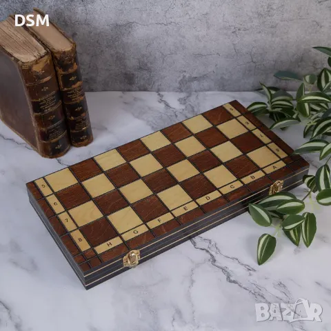 Нов Дървен Шах / Табла /Дървени Фигури /Настолна Игра - 30см, снимка 2 - Шах и табла - 48581711