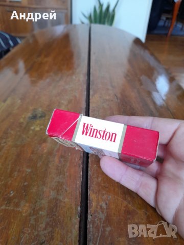 Стара кутия от цигари Winston, снимка 2 - Други ценни предмети - 39578961