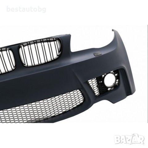 Предна M1 дизайн броня за BMW E87/E88 E81/E82 (2004-2013) с бъбреци и халогени, снимка 3 - Аксесоари и консумативи - 43223457