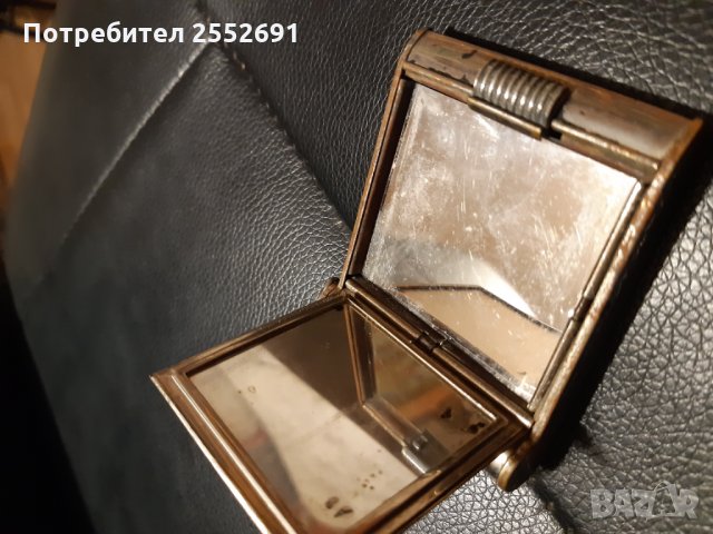 Старинна метална кутия-огледало , снимка 7 - Антикварни и старинни предмети - 28218582