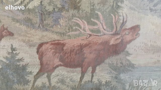 Гоблен в дървена рамка Ловни мотиви, снимка 4 - Гоблени - 28701849