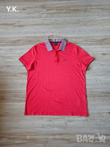 Оригинална мъжка тениска с яка Hugo Boss