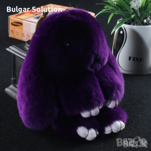 🧸Ключодържател Заешка Кожа - Пухкаво Мекичко Зайче 14см [Заек], снимка 2 - Плюшени играчки - 52284384