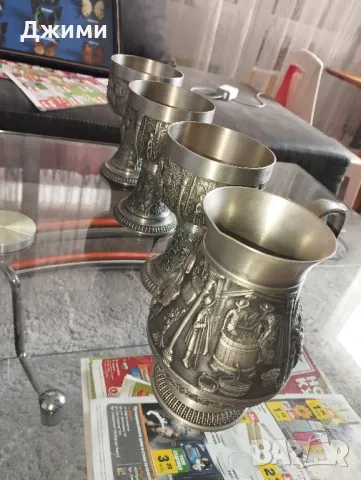 калаено сребърни бокали, снимка 9 - Антикварни и старинни предмети - 50105220